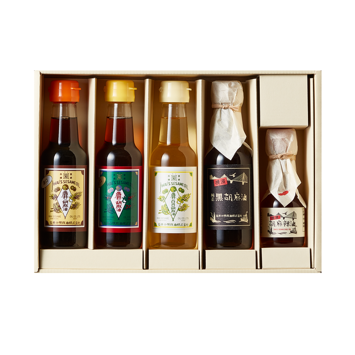 圧搾製法胡麻油4種・ごま辣油ギフトセット(S-2)